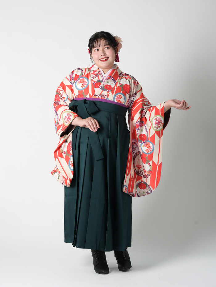 先生用卒業レンタル袴の柄アップ