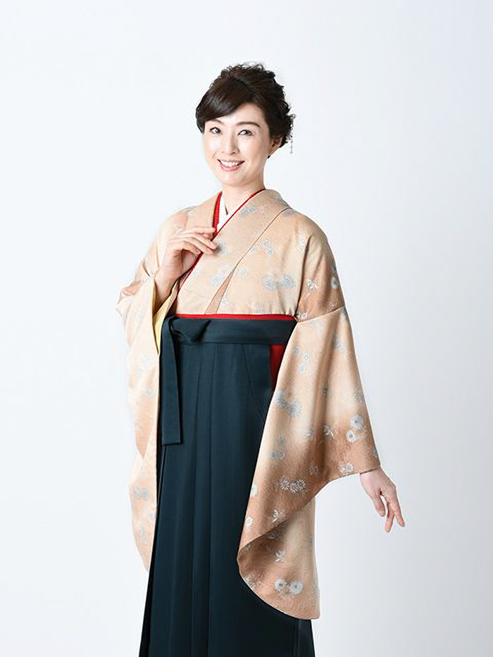卒業袴姿の柄のアップ