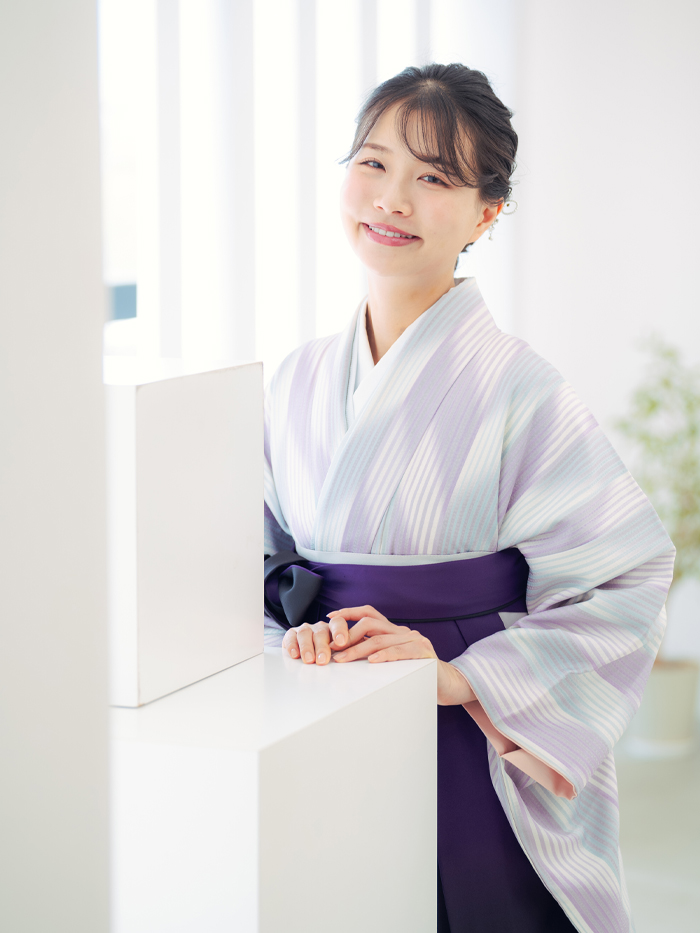 袴レンタル｜卒業式｜二尺袖 着物のみ｜矢絣 縞文様