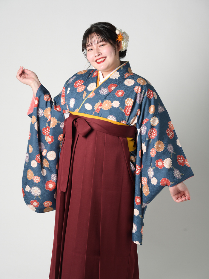 先生用卒業レンタル袴の柄アップ