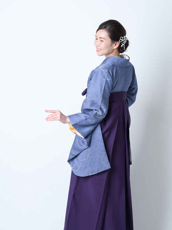 先生用卒業レンタル袴の柄アップ