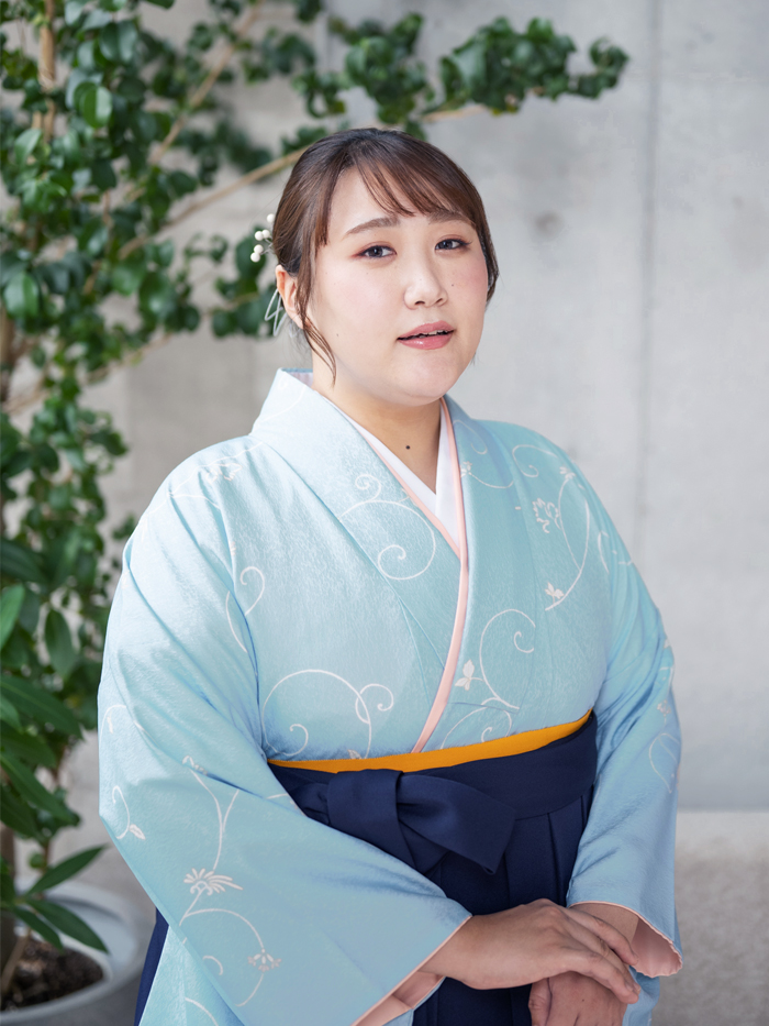 二尺袖 着物＆袴セット｜先生・教員｜プラスサイズ｜卒業式の袴レンタル