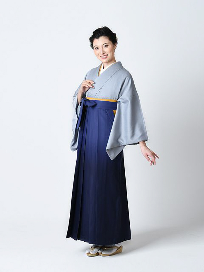 正絹 色無地 ラベンダーグレー 単品