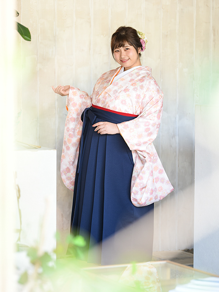 袴レンタル｜卒業式｜プラスサイズ 17号～33号 着物のみ｜桜
