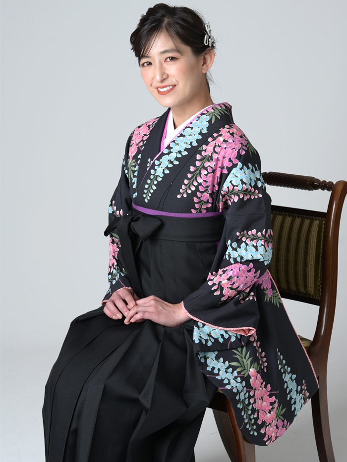 袴レンタル｜卒業式｜二尺袖 着物のみ｜春華藤文様