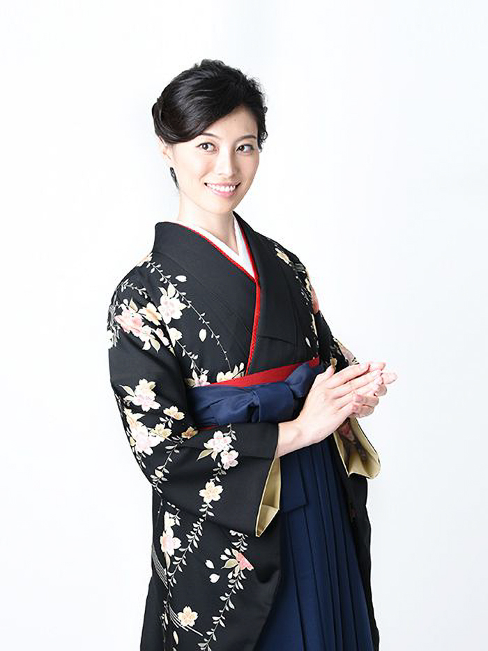 卒業袴姿の柄のアップ