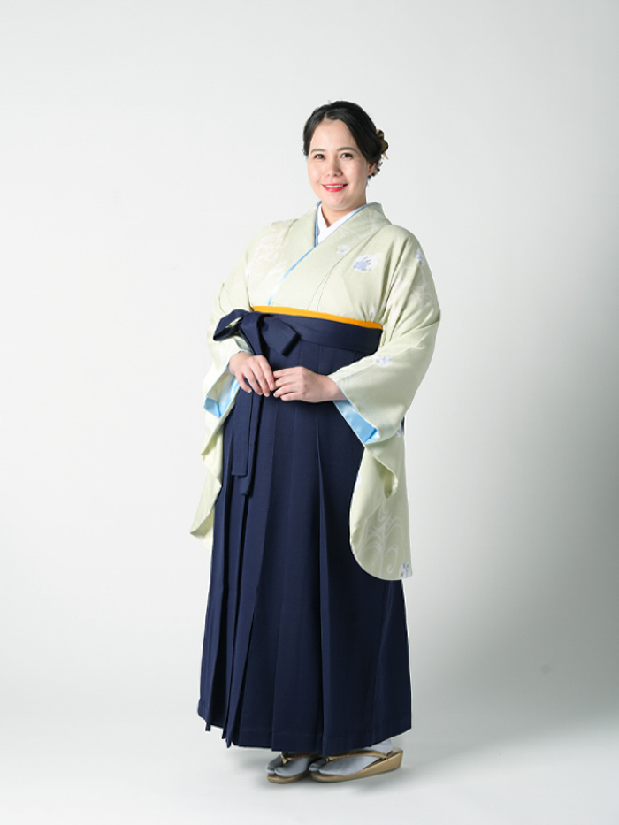 先生用卒業レンタル袴の柄アップ