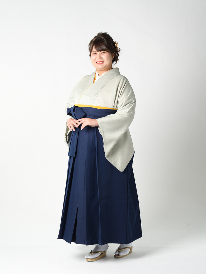袴レンタル|卒業式|プラスサイズ先生・教員用 着物のみ|色無地青磁色 袴レンタル|卒業式|プラスサイズ先生・教員用 着物のみ|色無地青磁色