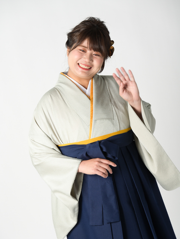 色無地の卒業袴柄のアップ