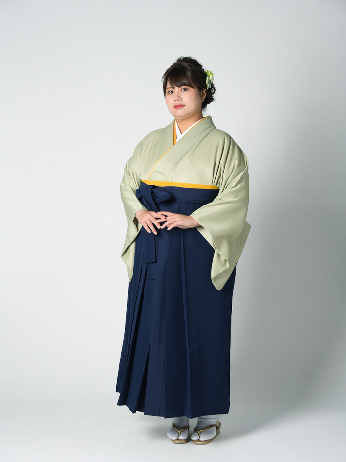 袴レンタル｜卒業式｜プラスサイズ先生・教員用 着物のみ｜色無地引き
