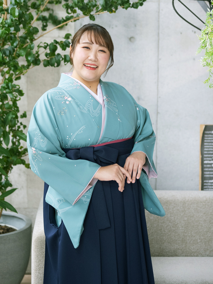 袴セット一色 先生袴 セット 4点セット 「サイズが選べる色無地+無地袴+長襦袢+袴下