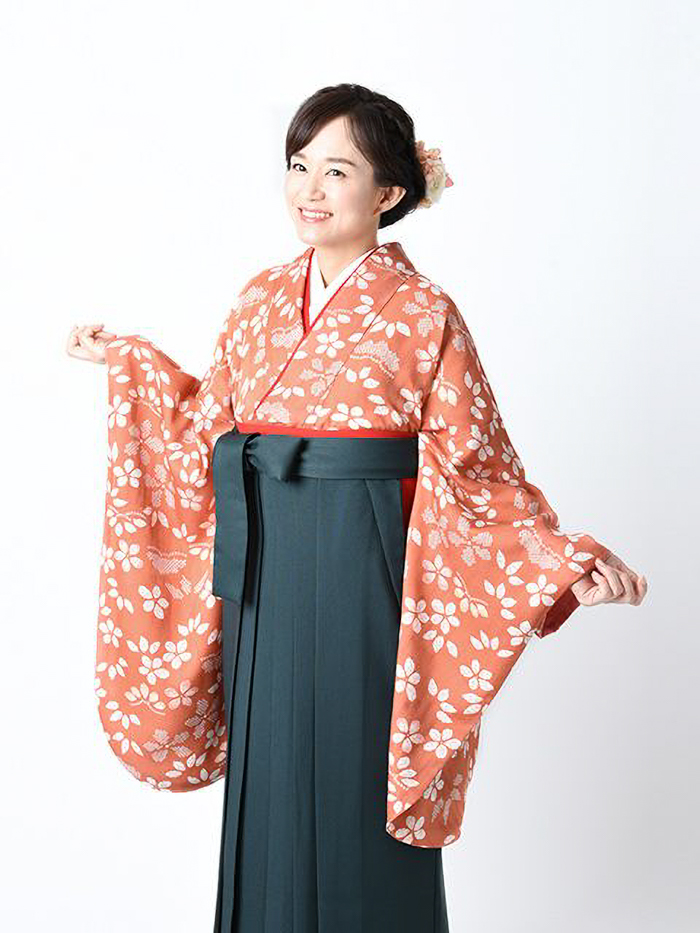 先生用卒業レンタル袴の柄アップ