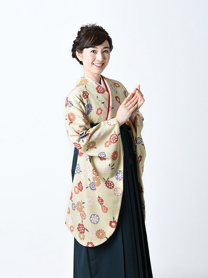 先生用卒業レンタル袴の柄アップ