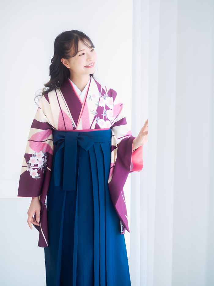 袴 卒業式 レンタル 幼稚園 5歳 7歳 女の子 七五三 袴セット 105 送料無料 袴 卒業式 レンタル 紫色 矢絣 NT-201 幼稚園 5歳 7歳 女の子 七五三 袴