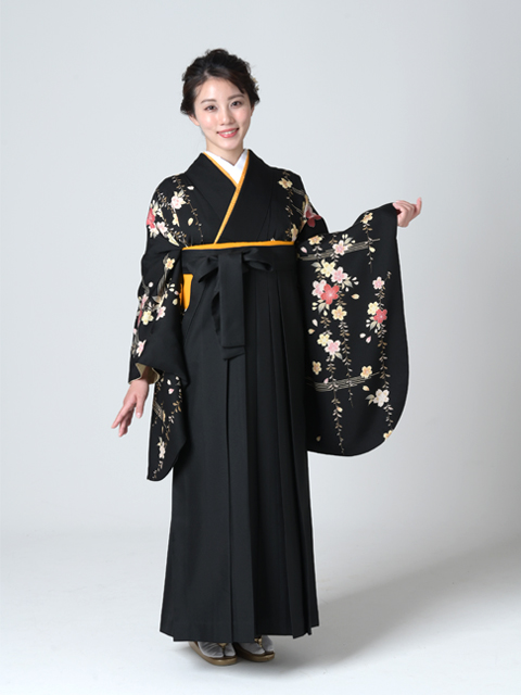 黒　教員用シンプル袴レンタル