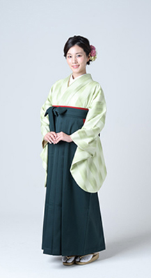 矢絣みどり+グリーン袴